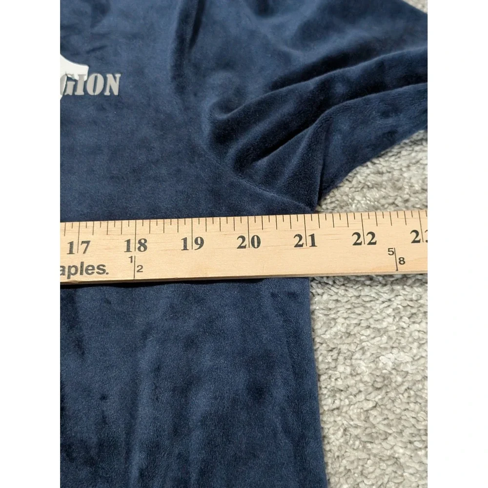 True Religion Track Jacket Mens S Navy World Tour Velour Zip Up Striped Ribbed